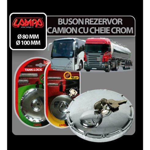 Buson rezervor camion cu cheie cromat - Ø60mm